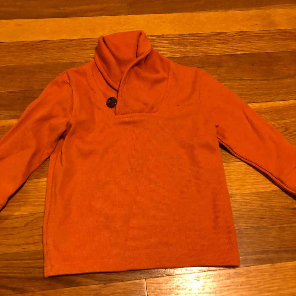Boys long sleeve orange sweater shirt